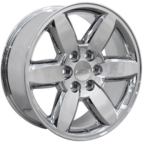 20" Replica Wheel Fits GMC Yukon Sierra Denali | Chevy Silverado Tahoe Suburban | Cadillac Escalade Rim - CV94 Chrome 20x8.5 - Nova Rotam