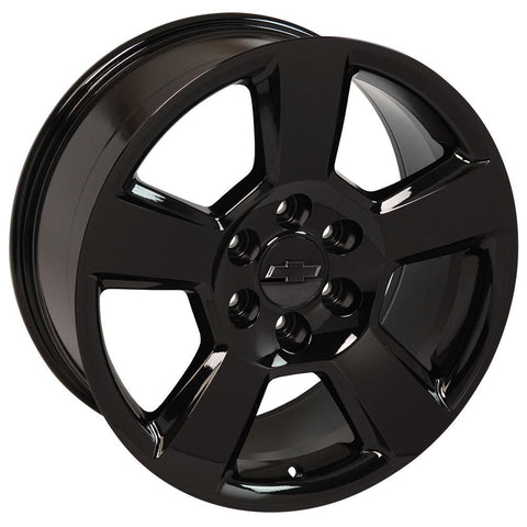 20" Fits GMC Yukon Sierra Denali | Chevy Silverado Tahoe Suburban | Cadillac Escalade Rim - Tahoe Replica Wheel - Black 20x9 - Nova Rotam